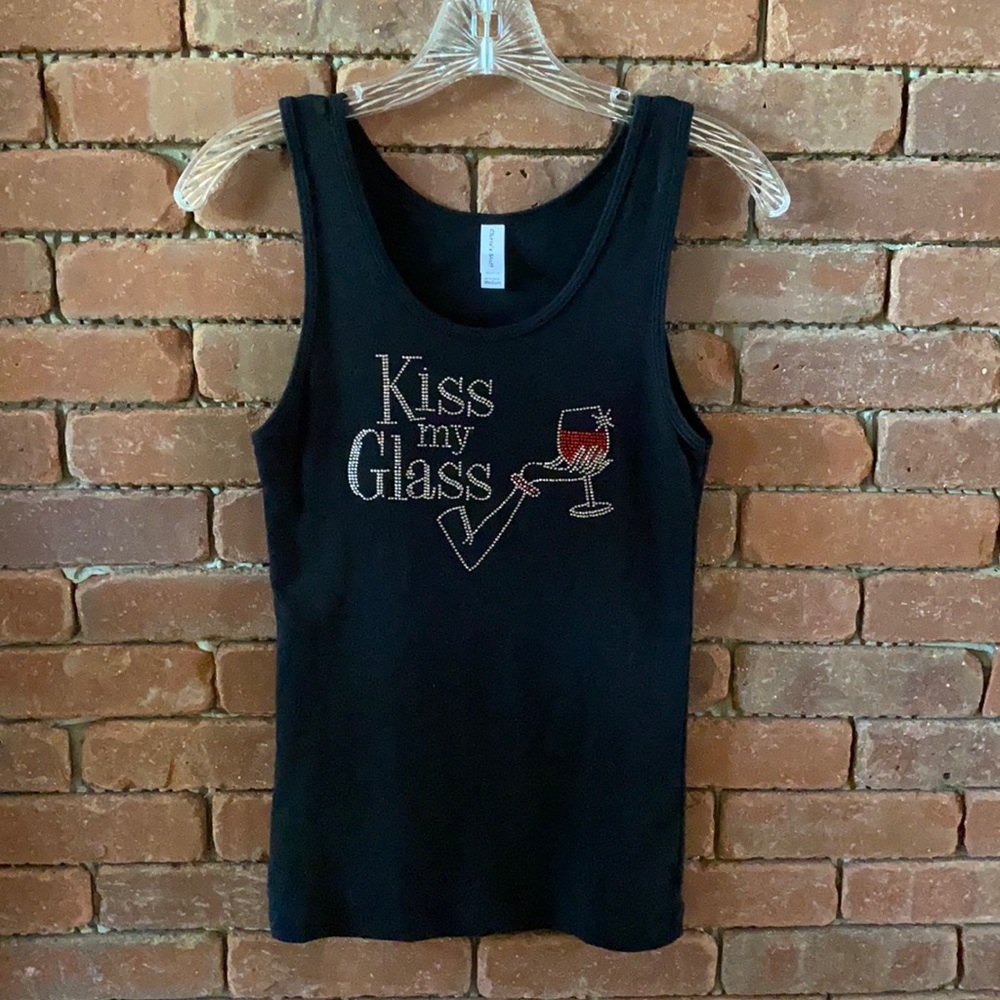 Wine themed Black Tank